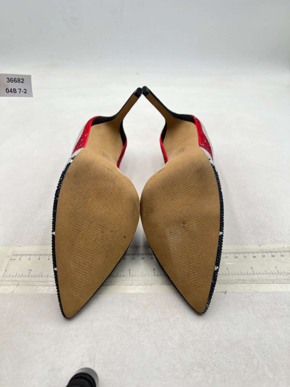 Flag Women Formal Dress Shoes Pointed Toe D'Orsay High Heels Sexy Versatile Pump - Picture 7 of 9